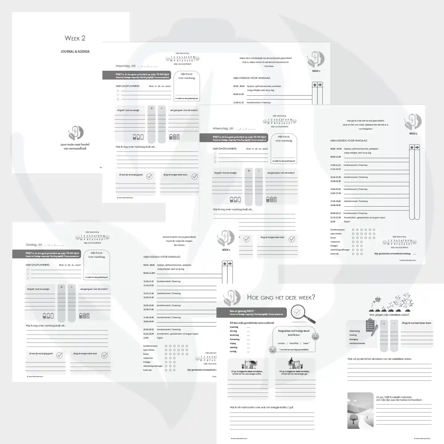Extra agenda pagina's week 02