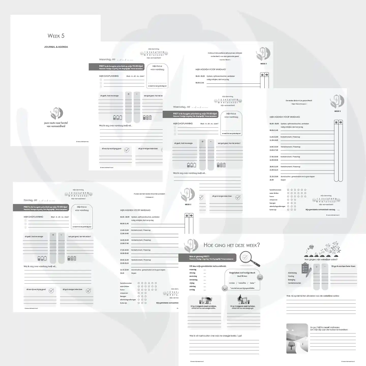 Extra agenda pagina's week 05