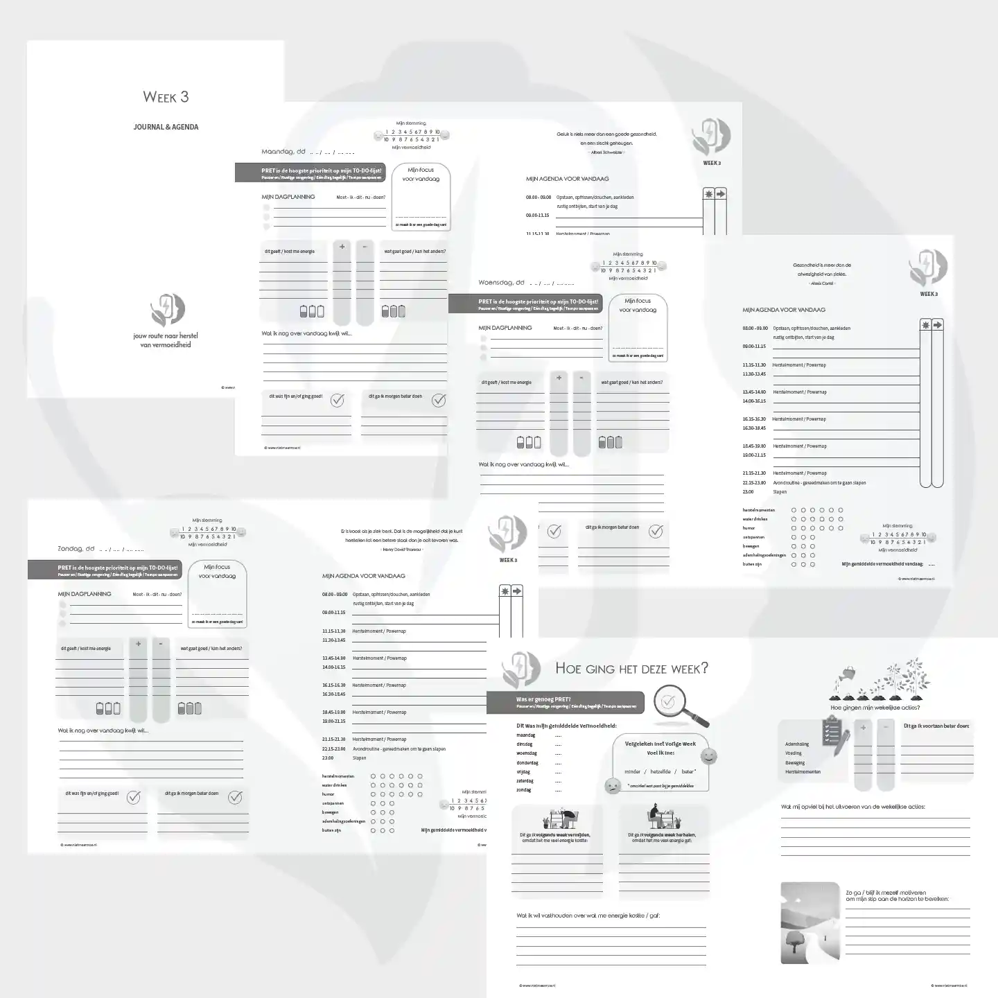 Extra agenda pagina's week 03