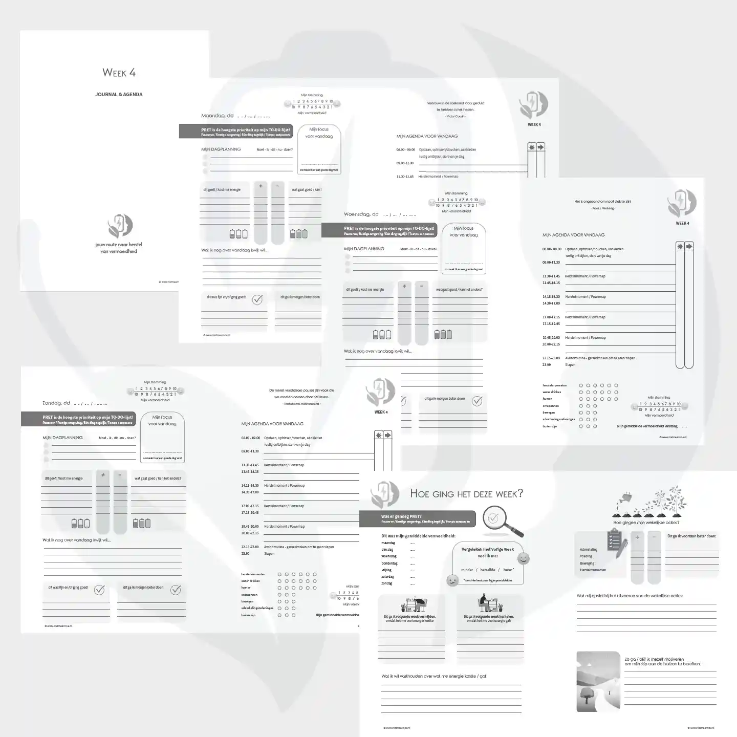 Extra agenda pagina's week 04